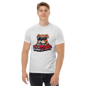 Dog Dressed As a Driver With Glasses Men's classic tee