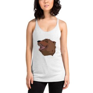 Cheeseburger The Bear Women's Racerback Tank