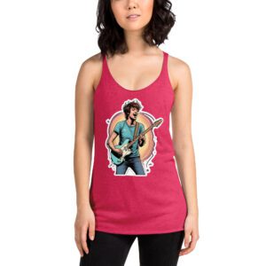 Paolo Nutini Vibrant illustration Women's Racerback Tank