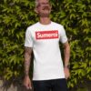 camiseta con frase sumerce inspirada en supreme