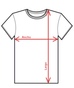 camiseta de manga corta medidas